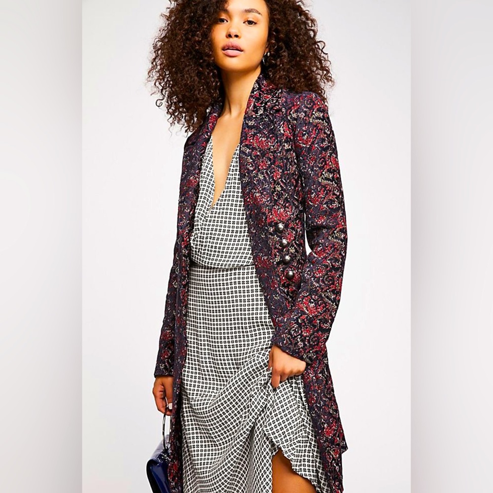 NWT Free People Fox Trot Equestrian Coat Jacket Size Large